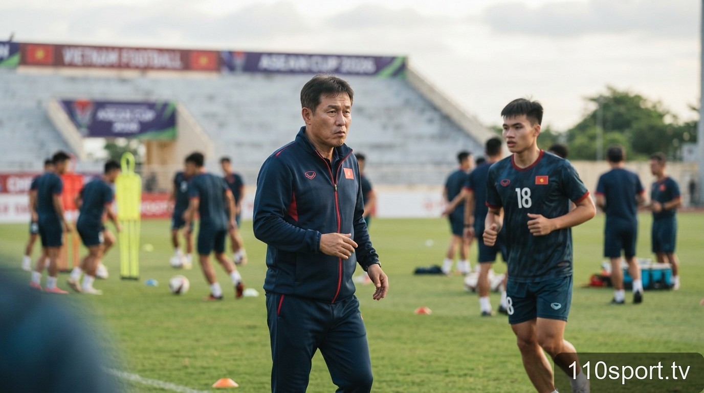 FIFA ASEAN Cup 2026: HLV Kim Sang-sik và bài toán nhân sự sau khi mất Thành Chung
